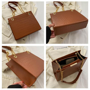 Venta caliente estilo occidental Casual Slung oblicuo Popular bolso de Color sólido tendencia un hombro nuevo bolso cadena femenina bolsos de equipaje - Product Image 6