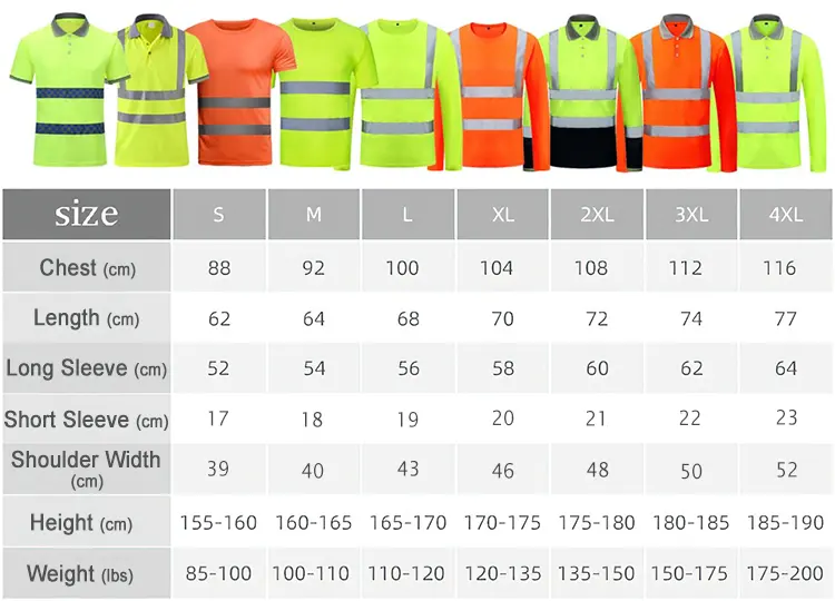 قميص عمل HBC الفلورسنت عالي الرؤية عاكس بأكمام طويلة Hi Vis ملابس عمل سريعة الجفاف ملابس أمان أعمال البناء