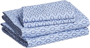 <span class=keywords><strong>Mellanni</strong></span>床单四件套酒店聚酯微纤维印刷石洗特大号床单床上用品套装 - Product Image 5