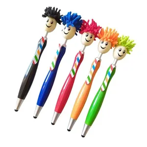 新款设计搞笑人物卡通娃娃圆珠笔手写笔塑料圆珠笔促销可爱礼品广告笔