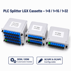 Splitter PLC a Cassetta LGX 1x8 1x16 1x32 1x64 SC APC UPC G657A2 Modulo Plug-in per Inserimento Scheda Fibra Ottica per GPON EPON FTTH <span class=keywords><strong>ODN</strong></span> - Product Image 1