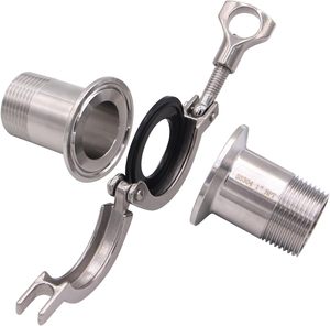 Chine Usine En Acier Inoxydable 304 Raccord De Tuyau Sanitaire Tri Pince avec Bride et Joint - Product Image 2