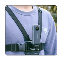 Insta 360 X3/X4/X5 Sangle de poitrine élastique en nylon compatible pour déverrouiller la perspective à la première personne à main libre