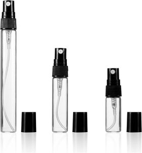 Fast Shipping in Stock 2ml 3ml 5ml 10ml Glass Refillable <b>Perfume</b> <b>Sample</b> Spray <b>Bottle</b> with Black Transparent Cap - Product Image 1