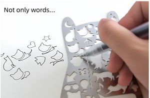 Règle écologique en acier inoxydable de l'<span class=keywords><strong>alphabet</strong></span> de forme personnalisée <span class=keywords><strong>pochoir</strong></span> de dessin de peinture en <span class=keywords><strong>métal</strong></span> pour les enfants - Product Image 6