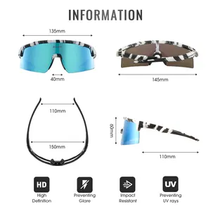 드롭 배송 새로운 자전거 사이클링 안경 방수 UV400 3 렌즈 선글라스 수영 스포츠 안경 안경 여성 남성 선물