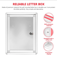 Boîte aux lettres murale transparente extérieure en acier, antirouille, étanche, antivol, durable, couleur personnalisable, sécurisée