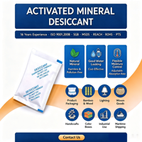 Cress 10g Desikan Mineral Aktif, Sachet Kertas Dure Dengan Garis Penanda, Agen Kimia Umum untuk Anti Lembab