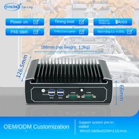 Yanling - Mini PC Industrial sin Ventilador, I7 DDR4, Nuevo, de Bajo Consumo, con Doble Puerto de Red, Enchufe AU/US/EU