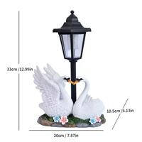 Décoration de jardin en forme de canard blanc simulé, ornement solaire pour l'aménagement paysager des cours et des villas