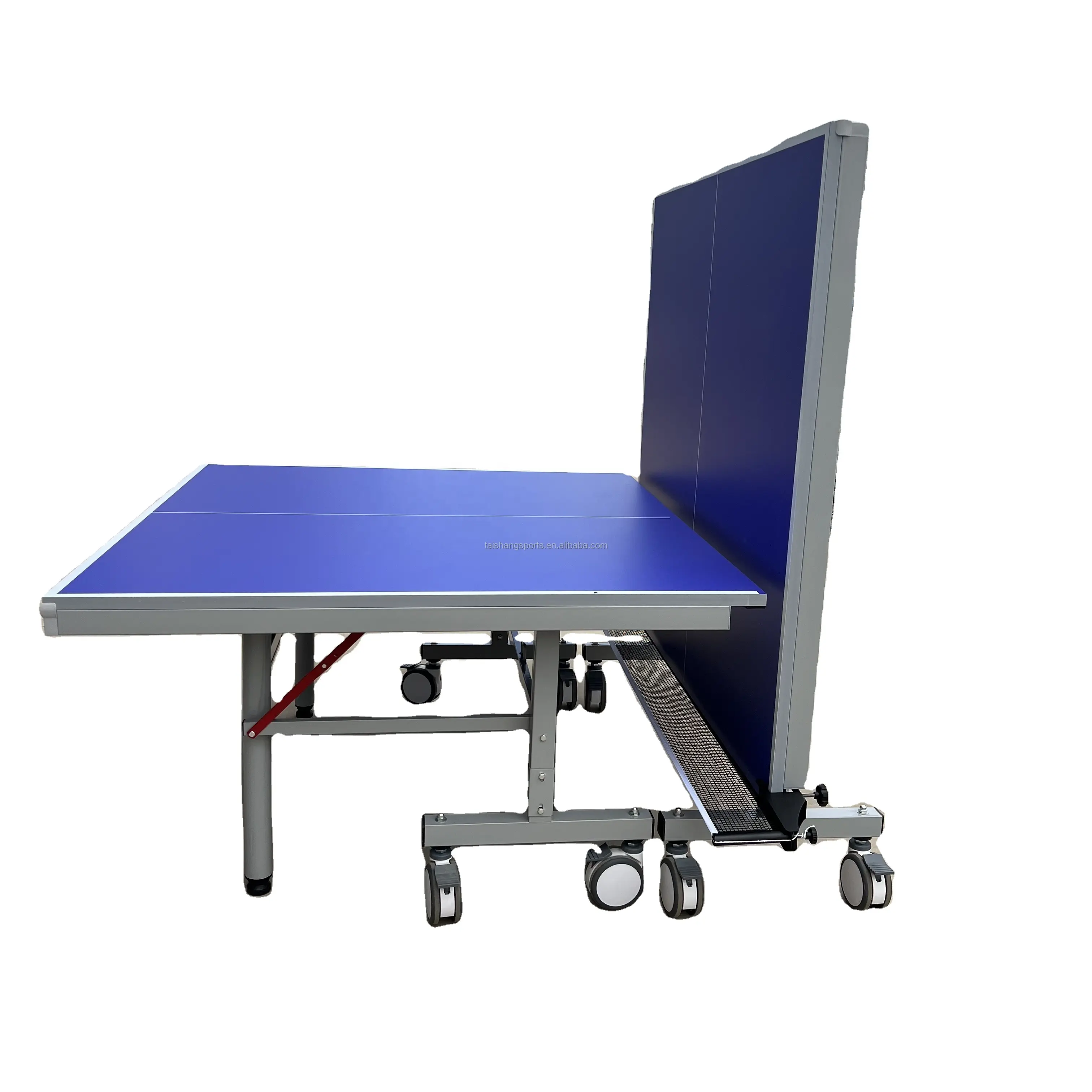 25mm MDF Blue Top Table Tennis Table With Medical Wheels Tournament quality