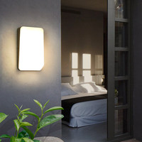 Applique murale LED décorative extérieure étanche IP65 de haute qualité avec base en aluminium, lumière blanc chaud doux 2700K pour jardin