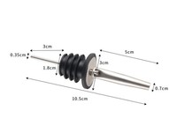Verseur à vin rapide en acier inoxydable noir 304 avec bec verseur et bouchon, accessoires de bar et de cuisine pour bouteilles d'alcool, écologique