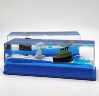 Décoration de bateau flottant : BUBBLER SHIP & ICEBERG à mouvement sensoriel
