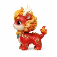 Figurine de collection unisexe en PVC et résine articulée, design artistique, Qilin porte-bonheur 3D, tendance, décorative, personnalisée