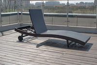 Chaise longue réglable de style moderne pour l'extérieur Chaise longue de jardin durable pour piscine Resort Hotel Villa