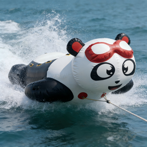 Bote Inflable Giratorio con Forma de <span class=keywords><strong>Panda</strong></span> para Discoteca Acuática, Remolcable, para Complejos Turísticos, Alquileres y Deportes Acuáticos - Product Image 1