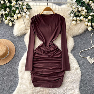 Abito Midi Elegante Estivo 2026 con Scollo a O per Donna - Product Image 1