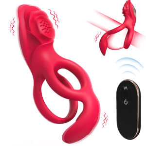 Rose Vibrationsring Sperma-Ring Doppelring für Frauen Oberer Bereich Paar-Sharing Klitoris-Hilfsmittel Sexuelle Produkte Sexspielzeug - Product Image 1