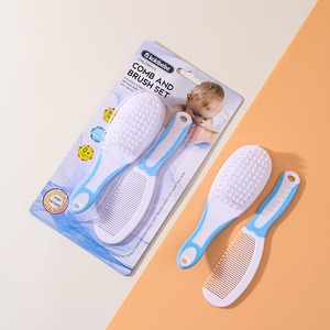 Factory Direct Sales Soft Newborn Plastic Custom Baby Hair <b>Brush</b> Hair Comb and <b>Brush</b> Set - Product Image 4