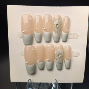<span class=keywords><strong>Uñas</strong></span> Postizas Largas Hechas a Mano al por Mayor, <span class=keywords><strong>Diseño</strong></span> Artificial Nuevo y Bonito para Dedos, Disponible en Varios <span class=keywords><strong>Colores</strong></span> - Product Image 2