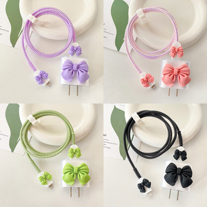 Dễ thương thời trang dữ liệu cáp bảo vệ tay áo dây và cáp bảo vệ Bìa điện thoại sạc cáp tổ chức sạc trường hợp bảo vệ - Product Image 6