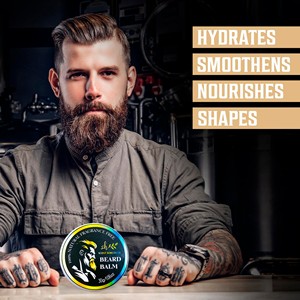 SENHAI Private Label Productos para el <span class=keywords><strong>cuidado</strong></span> de la piel de los hombres Bálsamo de <span class=keywords><strong>barba</strong></span> natural Juego de aceite de <span class=keywords><strong>barba</strong></span> orgánico para hombres Kit de aseo de <span class=keywords><strong>barba</strong></span> Logotipo personalizado - Product Image 4