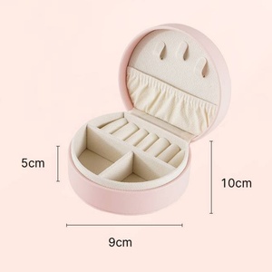 <b>Mini</b> Travel Jewelry <b>Box</b> Bulk Pu Leather Jewelry <b>Box</b> Travel case Velvet Lining Snap Closure Jewelry Bag for <b>Storage</b> & Packaging - Product Image 5