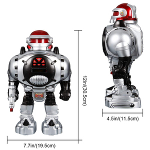 Robot jouet qui tire des missiles, marche, parle et danse avec des lumières clignotantes, robot télécommandé, jouets robots pour enfants - Product Image 6