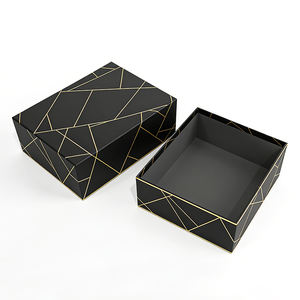 Caja de Regalo de Papel Rígido para Cosméticos y Perfumes, con Tapa y Base Negras, Logotipo Personalizado - Product Image 5