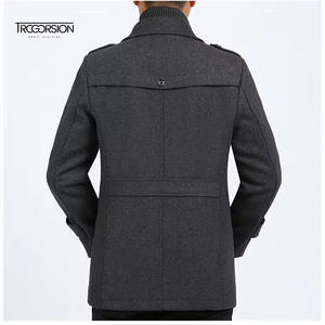 Manteau d'hiver en laine pour <span class=keywords><strong>homme</strong></span>, coupe ajustée, 50% laine, fermeture éclair, pour affaires et plein air, imperméable, <span class=keywords><strong>court</strong></span>, pour l'hiver - Product Image 5