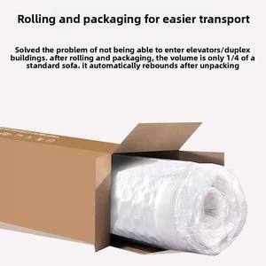 Sofá de Tres Plazas sin Marco Personalizado, Relleno de Esponja de Alta Densidad, Cubierta de Tela de Estilo <span class=keywords><strong>Retro</strong></span> Vintage para Sala de Estar o <span class=keywords><strong>Alquiler</strong></span> - Product Image 4