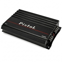 Amplificateur de voiture PISTOL KW-45.1 4 canaux 3000W de crête 450W RMS Classe AB 4 Ohms stable avec amplification des basses et filtre passe-bas