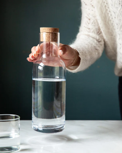 <span class=keywords><strong>Carafe</strong></span> en verre de 1000 ml <span class=keywords><strong>avec</strong></span> <span class=keywords><strong>bouchon</strong></span> en liège, <span class=keywords><strong>carafe</strong></span> de réfrigérateur, sans goutte, pour thé glacé, pichet à eau en verre - Product Image 5