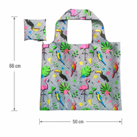 Sac fourre-tout réutilisable pliable en polyester 190T, sac de courses écologique 10 kg, format poche, imprimé tie-dye, vente en gros OEM, directement de l'usine