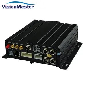 Sistem Pemantauan Keamanan Kamera DVR Mobil, DVR Mobil WIFI 4G GPS 8CH/Channel Kendaraan HD 1080P Kartu SD Perekam Video