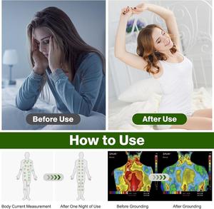 带银纤维有机棉的接地治疗按摩床单，可改善睡眠和健康状况 - Product Image 5