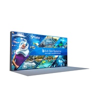Mur de toile de fond de scène en tissu tendu avec boîte à lumière LED pop-up 10x20 pieds pour événements d'entreprise