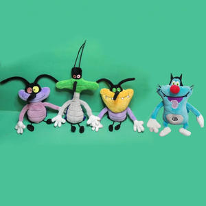 Peluche di Oggy e gli Scarafaggi, bambole di peluche Oggy e Olivi - Product Image 1