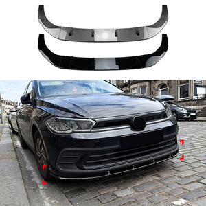 Amp-Z Front Bumper Lip Splitter Carbon Fiber Texture Matte Finish For Volkswagen Polo MK6.5 2022+ Standard Edition - Product Image 1