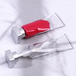 CY043 In magazzino 2 pezzi più nuovo dentifricio 5ml argento opaco Private Label Lipgloss tubi piatti piccoli tubi di plastica lucidalabbra
