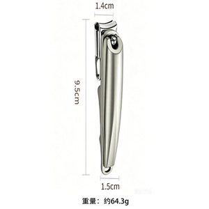 Cortauñas de aleación de zinc y aluminio engrosado, cortauñas de mango largo con rotación de 360 grados, cortauñas para pedicura de adultos. - Product Image 4