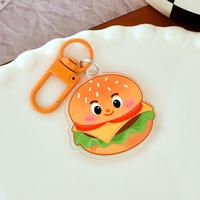 Breloque de sac personnalisée en acrylique avec personnage alimentaire de dessin animé Kawaii imprimé UV, accessoire de sac à dos, porte-clés pour la décoration quotidienne