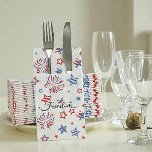 Factory Direct Disposable Dust-Free <strong>Napkin</strong> Fork and Knife <strong>Set</strong> in Custom Paper Bag for Western Restaurant Hotel - Product Image 2