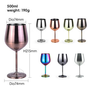 Calice in Acciaio Inossidabile 18/8 da 500ml, Stile Vintage con Superficie Spazzolata, Infrangibile, in Ottone Anticato, per Regalo - Product Image 6