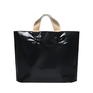 Custom Plastic Soft Loop Handle Bag For Supermarket Shopping bag from Viet Nam supplier With Logo OEM