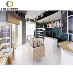 Comptoir de présentation en bois personnalisé pour <span class=keywords><strong>boulangerie</strong></span> Vitrine de présentation pour <span class=keywords><strong>boulangerie</strong></span> Design de comptoir pour café en vente - Product Image 4