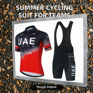 Traje de Ciclismo de Verano al por Mayor para Hombre y Mujer, Conjunto de Ciclismo de Carretera Transpirable de Secado Rápido con Mangas Cortas, Nombre del Equipo Personalizado - Product Image 2