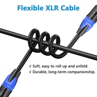 Câble audio XLR multicolore 3 broches mâle-femelle 3M/8M/10M pour moniteur à fibre optique avec gaine en PVC et blindage tressé