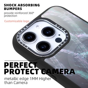 Coque de téléphone magnétique en TPU mat avec protection contre les chutes 3M, dégradé rose nacré pour iPhone 16 15 14 13 Pro Max - Product Image 5